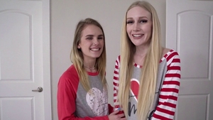 Perfect step sis POV threesome in club