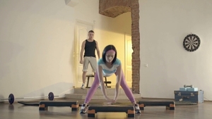 Sucking dick at the gym together with big ass teen