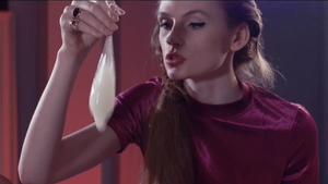 Lesbian fucks with huge dildo