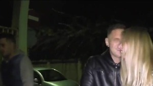 Threesome in public accompanied by amazing bulgarian female