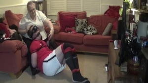 Tight british MILF lusts bound in socks