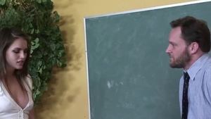 Good fucking in the school amongst trimmed coed