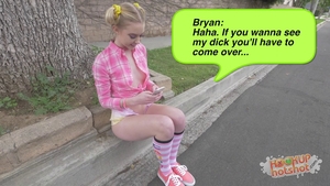 Pigtailed teen Chloe Couture fingering throat fuck HD