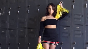Gorgeous cheerleader fantasy fucked missionary