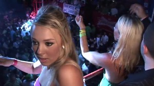 Very hot big tits blonde reality flashing at the party