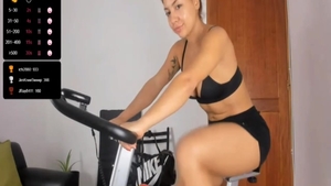Art fitness together with passionate latina girl
