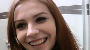 Charming blonde hair lusts POV good fucking in restroom