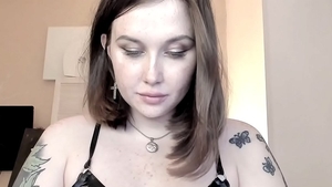 Busty goth ass fucked on web-cam