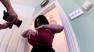 Got her pussy smashed between busty in the bra