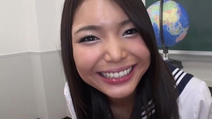 Sloppy fucking accompanied by asian teen Megumi Shino