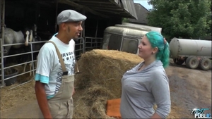 My First Public: Busty chubby girl doggy fuck outdoors