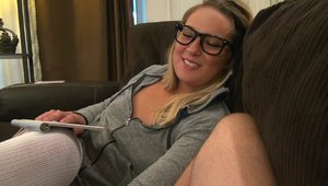 GF R. - Scarlett Jennings wearing glasses POV sucking dick