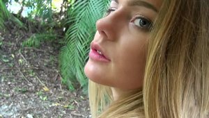 GF R.: Lilly Sapphire sucking cock outdoors HD