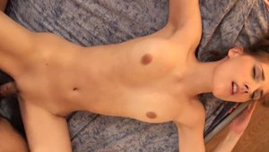 Young stunning brunette first time HD