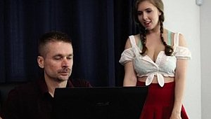 Bare Back Studios: Pigtails american Lena Paul nailed hard