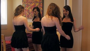 When Girls Play: Jenna Sativa in a dress and Misty Lovelace