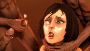 Bioshag Trinity: 3d anime, Interracial group-sex cartoons