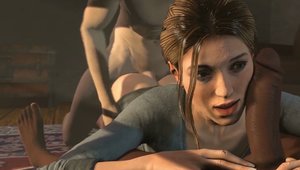 3D Toon Vidz - Brunette Lara Croft show big ass