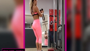 Erotic blonde fetish fitness
